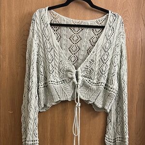 Cider Sage Green Knit Cardigan